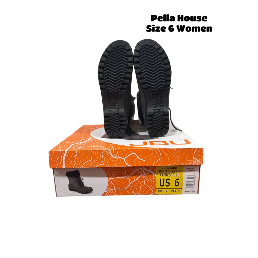 JBU JSPORT Colorado Boots Women Dark Grey Winter Size 6 - Picture 4 of 4